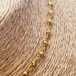 ZO4036 Collar Pirita Entorchado 40 cm mas Extensor 5 cm Baño Oro