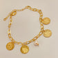 ZO3013 Pulsera Marina y Perla Baño Oro