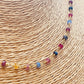 ZO4037 Collar Entorchado Zafiros 40 cm mas extensor 5 cm Baño Oro