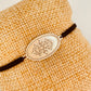 ZP3012 Pulsera Macramé Colores Diferentes Conectores Baño Plata