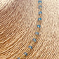 ZO4042 Collar Entorchado Topacio Azul 40 cm mas Extensor Baño Oro