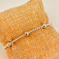 ZP3017 Pulsera Elastizada Bolitas de 5 y 2 mm Baño Plata