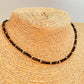 ZO4053 Collar Espinela 3 mm y mini bolitas 2 mm Largo 40 cm y extensor 5 cm Collar Baño Oro