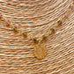 ZO4039 Collar Entorchado Turmalinas Mándala 40 cm mas extensor Baño Oro