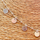 ZP4040 Collar Cadena Bolitas y Chapitas Baño Plata