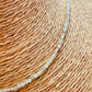 ZP4031 Collar Tubitos Bolitas Fluorita Baño Plata