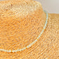 ZO4060 Collar Agua Marina 3 mm y bolitas 2 mm Largo 40 cm y extensor de 5 cm Collar Baño Oro