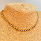 ZO4052 Collar Espinela y mini bolitas 2 mm Largo 40 cm y extensor 5 cm Collar Baño Oro