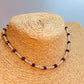 Joyas Bañadas en Plata ZP4057 Collar Amatista 5 mm y bolitas y tubitos 2 mm Largo 40 cm y extensor de 5 cm Collar Baño Plata